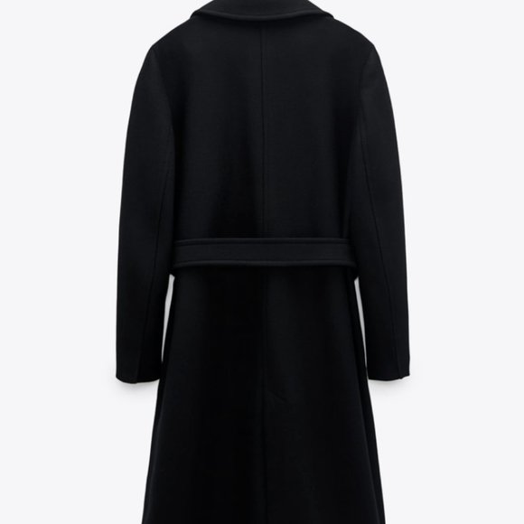 Zara Black Long Coat - Picture 3 of 11
